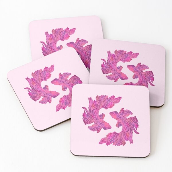 Aperçu de l'œuvre Poissons roses créée et vendue par EmiLouDesign.