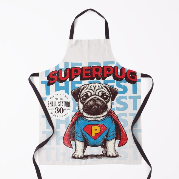 Item preview, Superhero Pug in Cape Comic Style Design designed and sold by IdeasDream.