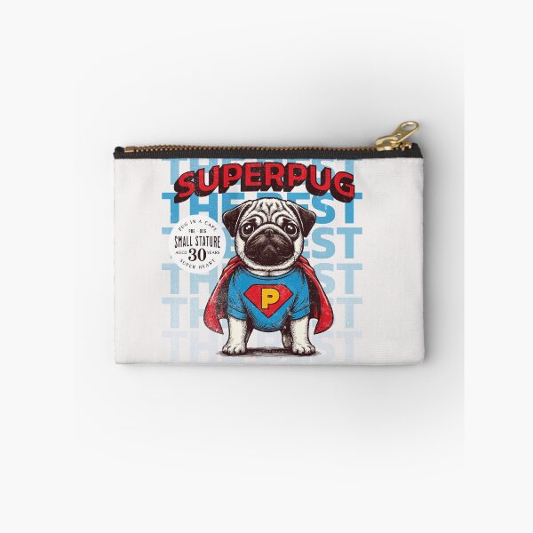 Item preview, Superhero Pug in Cape Comic Style Design designed and sold by IdeasDream.