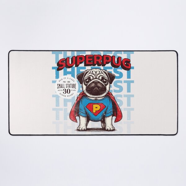 Item preview, Superhero Pug in Cape Comic Style Design designed and sold by IdeasDream.