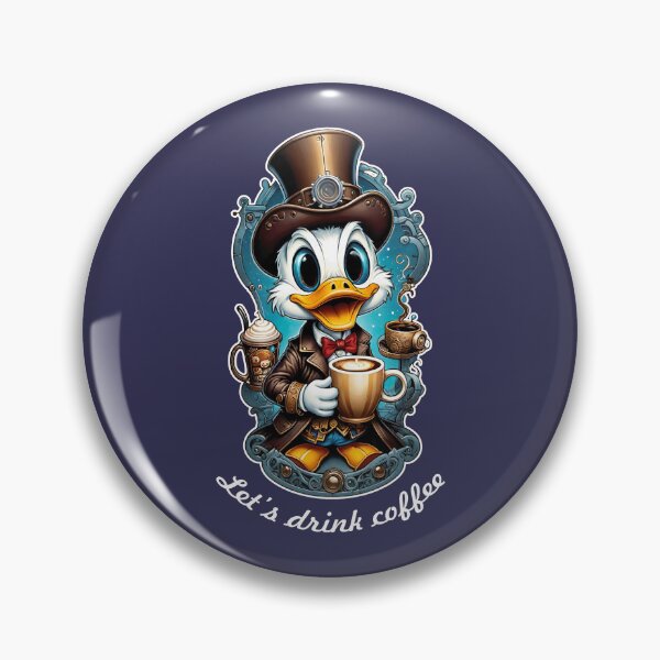 Item preview, DUCK DONALD DRINKING COFFEE designed and sold by digitalartlb.