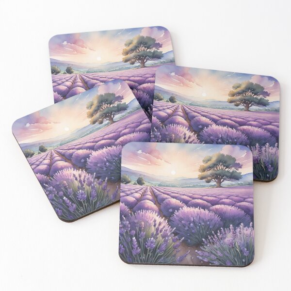 Item preview, Watercolor Lavender Farm designed and sold by JamieRainbow.
