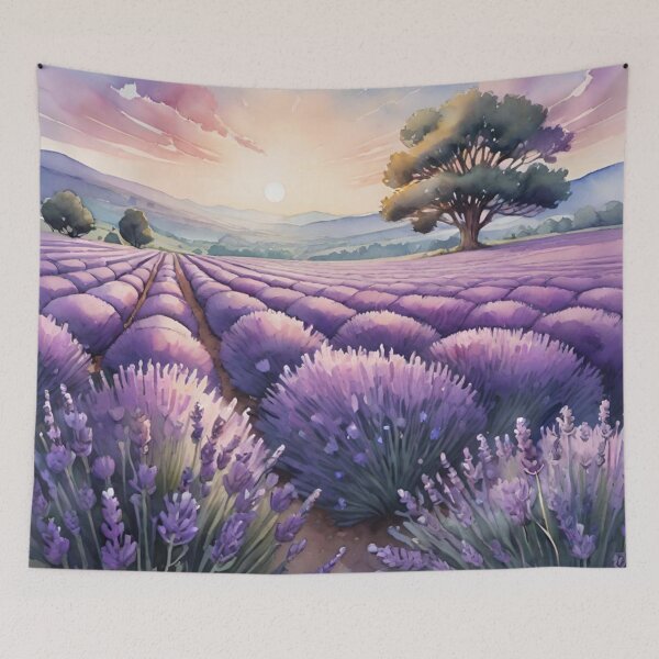 Item preview, Watercolor Lavender Farm designed and sold by JamieRainbow.