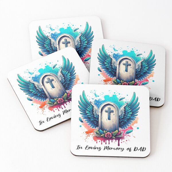Item preview, In Loving Memory of Dad Tombstone and Wings designed and sold by PassionforLove.