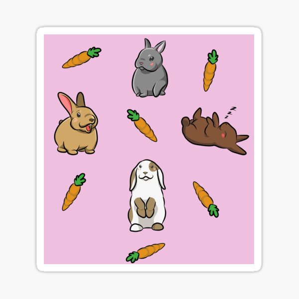 Item preview, Bunnies - Pink designed and sold by LegallyDistinct.