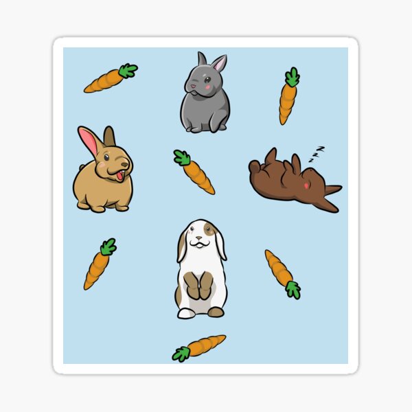 Item preview, Bunnies - Blue designed and sold by LegallyDistinct.