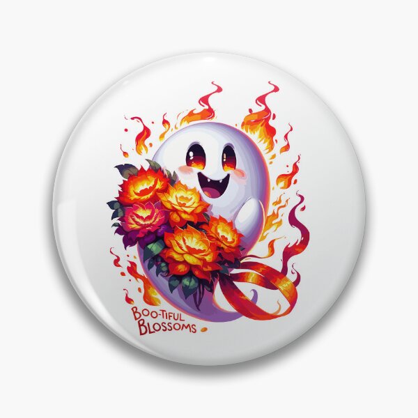 Item preview, Fiery Ghost Holding Blossoms Blazing Floral Spirit Art designed and sold by toobel.