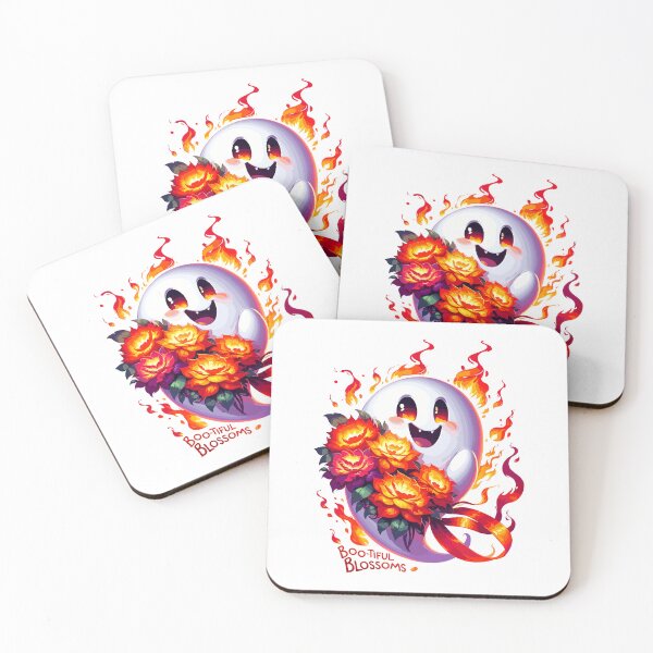 Item preview, Fiery Ghost Holding Blossoms Blazing Floral Spirit Art designed and sold by toobel.