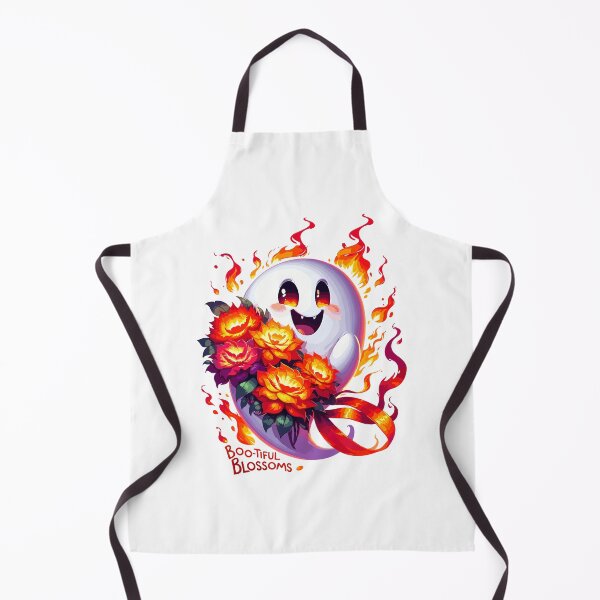 Item preview, Fiery Ghost Holding Blossoms Blazing Floral Spirit Art designed and sold by toobel.