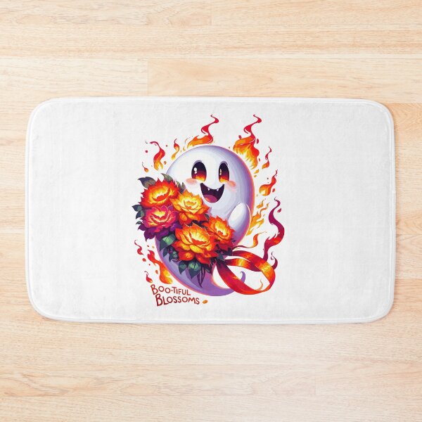 Item preview, Fiery Ghost Holding Blossoms Blazing Floral Spirit Art designed and sold by toobel.