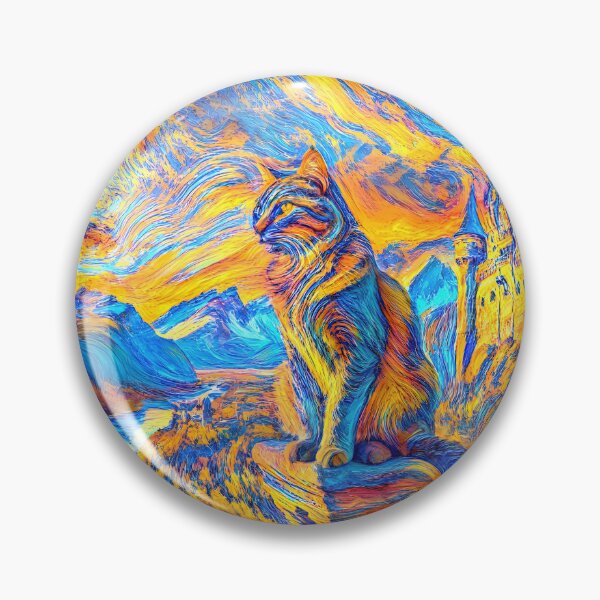 Item preview, Stylised castle and cat. DeepDream designed and sold by blackhalt.