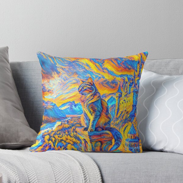 Item preview, Stylised castle and cat. DeepDream designed and sold by blackhalt.