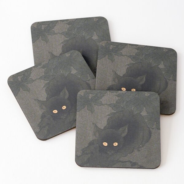 Item preview, Black Cat, Japanese Woodblock Print designed and sold by gliyj.
