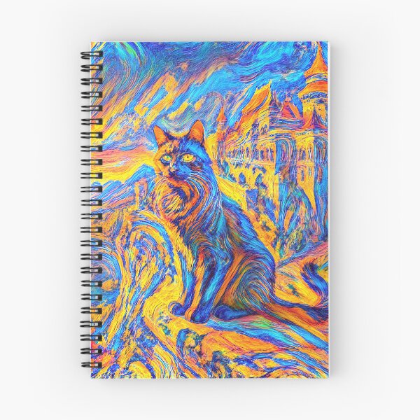 Item preview, Stylised castle and cat. DeepDream designed and sold by blackhalt.
