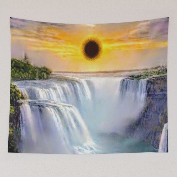 Item preview, Eclipse Over the Falls Original Art  designed and sold by BellaArtsy.
