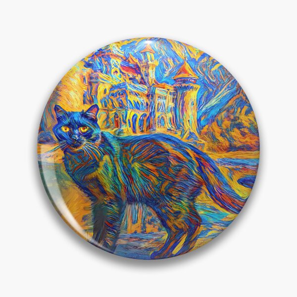 Item preview, Stylised castle and cat. DeepDream designed and sold by blackhalt.