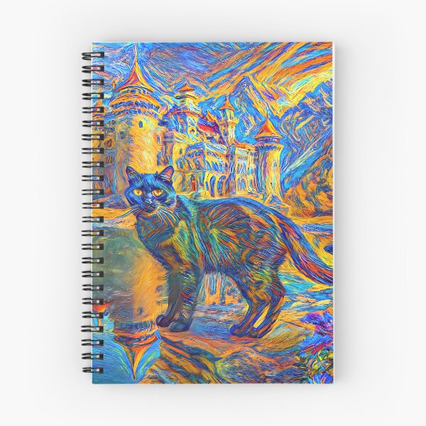 Item preview, Stylised castle and cat. DeepDream designed and sold by blackhalt.