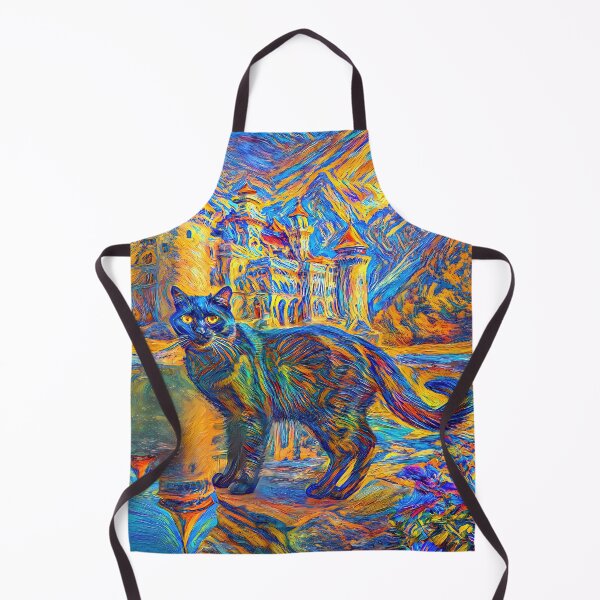 Item preview, Stylised castle and cat. DeepDream designed and sold by blackhalt.