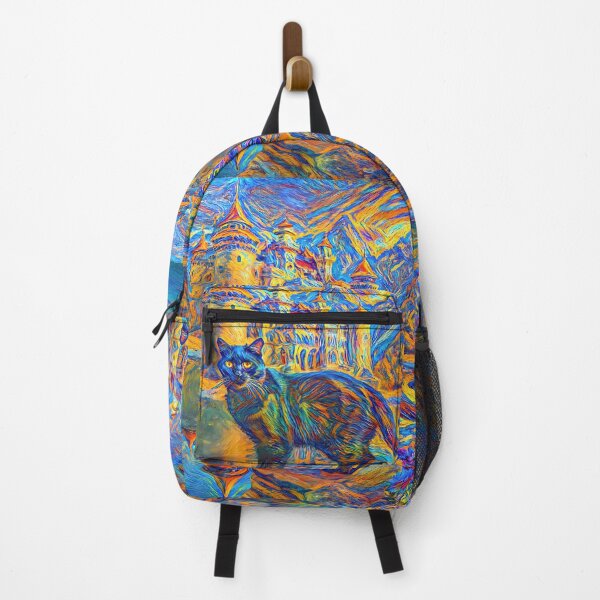 Item preview, Stylised castle and cat. DeepDream designed and sold by blackhalt.