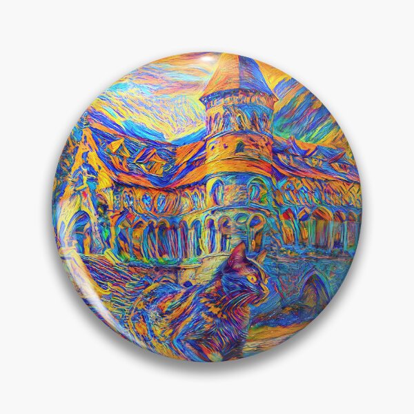 Item preview, Stylised castle and cat. DeepDream designed and sold by blackhalt.