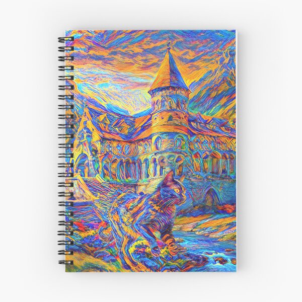 Item preview, Stylised castle and cat. DeepDream designed and sold by blackhalt.