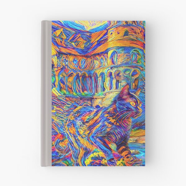 Item preview, Stylised castle and cat. DeepDream designed and sold by blackhalt.