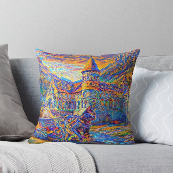 Item preview, Stylised castle and cat. DeepDream designed and sold by blackhalt.