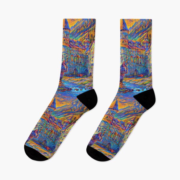 Item preview, Stylised castle and cat. DeepDream designed and sold by blackhalt.