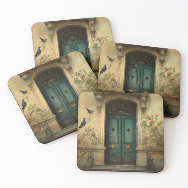 Item preview, Paris Door. Old Door. Vintage Door. Blue Door. Green Door. Door, Birds and Roses designed and sold by maxa0109.