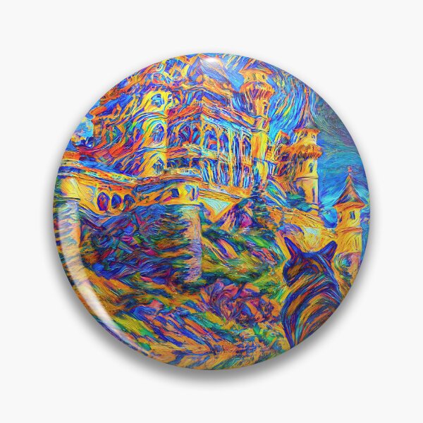 Item preview, Stylised castle and cat. DeepDream designed and sold by blackhalt.