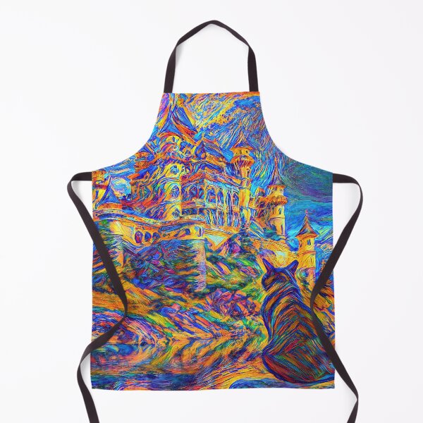 Item preview, Stylised castle and cat. DeepDream designed and sold by blackhalt.