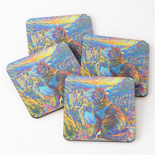 Item preview, Stylised castle and cat. DeepDream designed and sold by blackhalt.