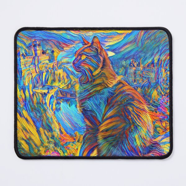 Item preview, Stylised castle and cat. DeepDream designed and sold by blackhalt.
