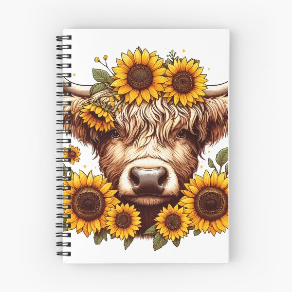 Item preview, Heilan Coo, Cute Highland Cow Sunflower on head designed and sold by HEERYAK.