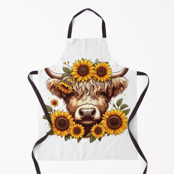 Item preview, Heilan Coo, Cute Highland Cow Sunflower on head designed and sold by HEERYAK.
