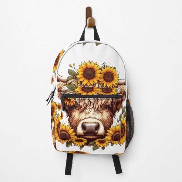 Item preview, Heilan Coo, Cute Highland Cow Sunflower on head designed and sold by HEERYAK.