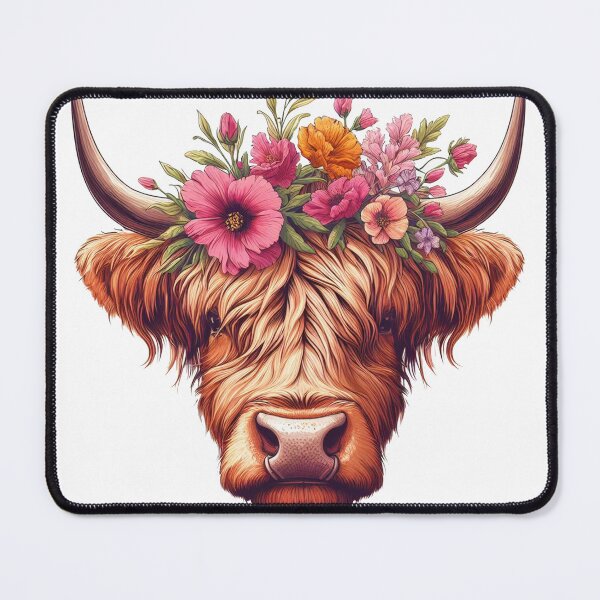 Item preview, Heilan Coo, Cute Highland Cow in a Floral Meadow designed and sold by HEERYAK.