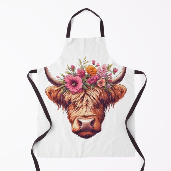 Item preview, Heilan Coo, Cute Highland Cow in a Floral Meadow designed and sold by HEERYAK.