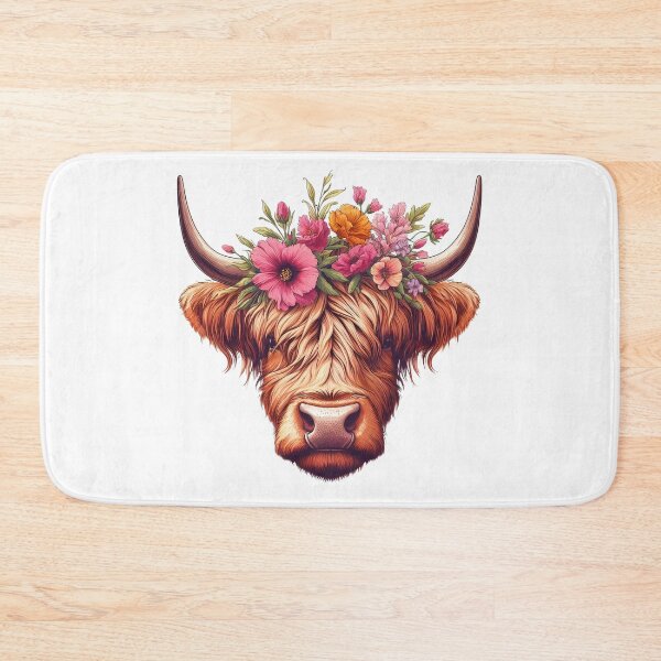 Item preview, Heilan Coo, Cute Highland Cow in a Floral Meadow designed and sold by HEERYAK.