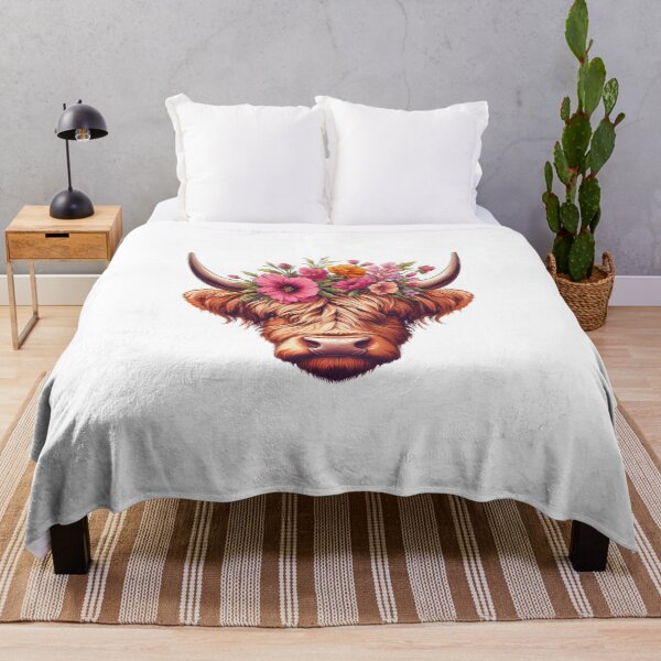 Item preview, Heilan Coo, Cute Highland Cow in a Floral Meadow designed and sold by HEERYAK.