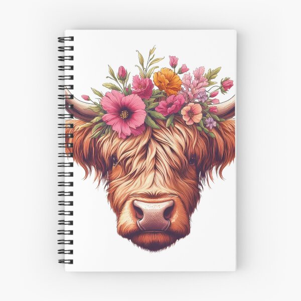 Item preview, Heilan Coo, Cute Highland Cow in a Floral Meadow designed and sold by HEERYAK.