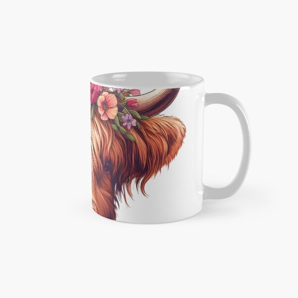 Item preview, Heilan Coo, Cute Highland Cow in a Floral Meadow designed and sold by HEERYAK.