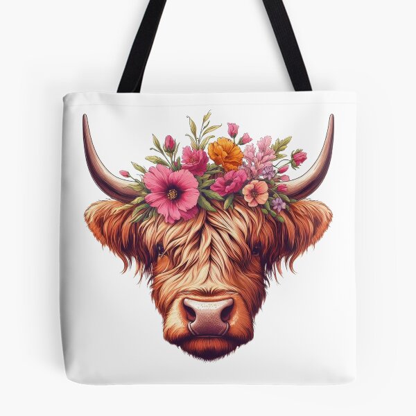 Item preview, Heilan Coo, Cute Highland Cow in a Floral Meadow designed and sold by HEERYAK.