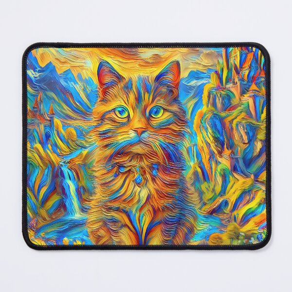 Item preview, Stylised castle and cat. DeepDream designed and sold by blackhalt.