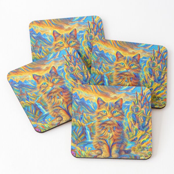 Item preview, Stylised castle and cat. DeepDream designed and sold by blackhalt.