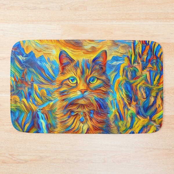 Item preview, Stylised castle and cat. DeepDream designed and sold by blackhalt.