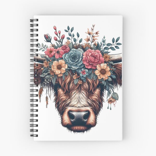 Item preview, Heilan Coo, Cute Highland Cow in a Floral Meadow designed and sold by HEERYAK.