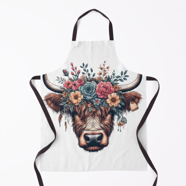 Item preview, Heilan Coo, Cute Highland Cow in a Floral Meadow designed and sold by HEERYAK.