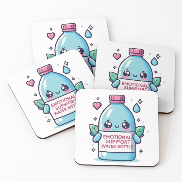 Item preview, emotional support water bottle blue designed and sold by TshirtTalkYou.