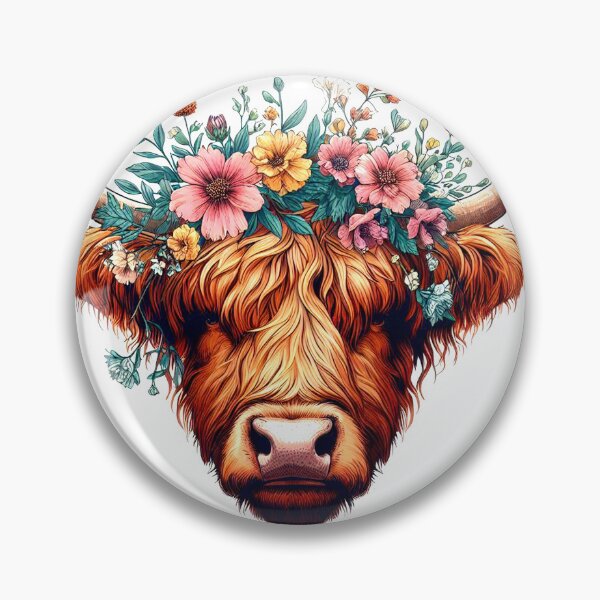 Item preview, Scottish Hairy Highland Cow Heilan Coo, Cute Highland Cow designed and sold by HEERYAK.